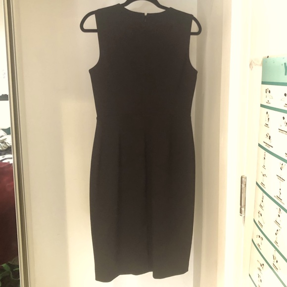Calvin Klein sleeveless black dress with gold zipper detail - Picture 2 of 6